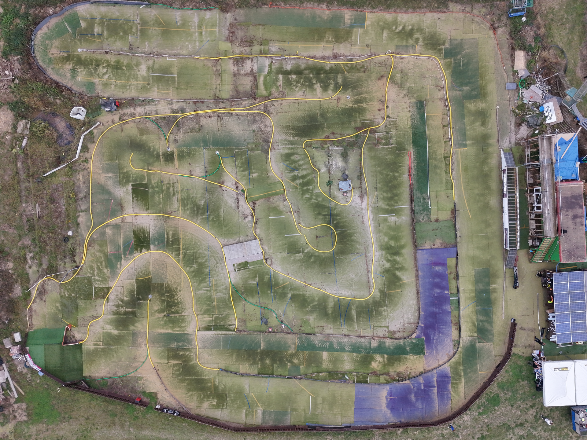Aerial view of Hardwick’s astro circuit and surrounding trackside facilities